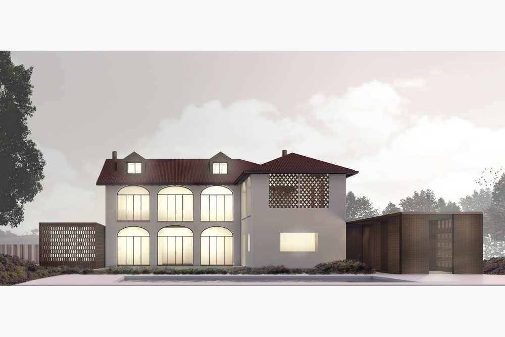 Flaviano Capriotti - 2019.03.27_vista arcate   volumi abbassati di un corso_laterizi informal living